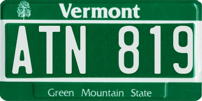 VT license plate ATN819