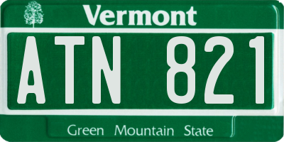 VT license plate ATN821