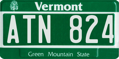 VT license plate ATN824