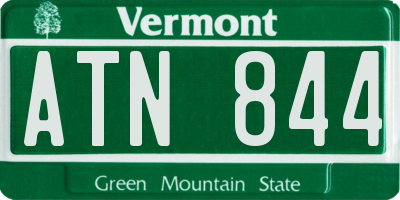 VT license plate ATN844
