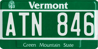 VT license plate ATN846