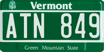 VT license plate ATN849