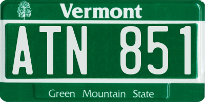 VT license plate ATN851