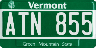VT license plate ATN855