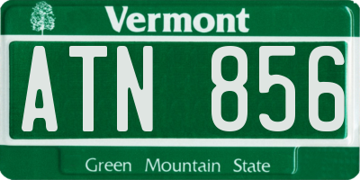 VT license plate ATN856