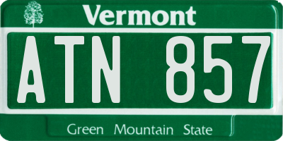 VT license plate ATN857