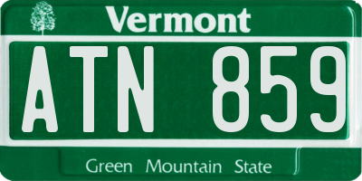 VT license plate ATN859