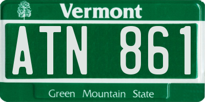 VT license plate ATN861