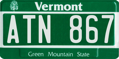 VT license plate ATN867