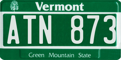 VT license plate ATN873