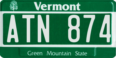 VT license plate ATN874