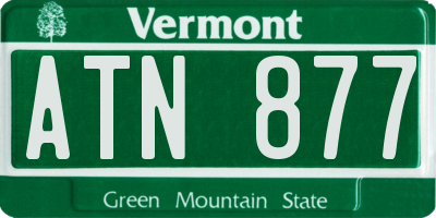 VT license plate ATN877