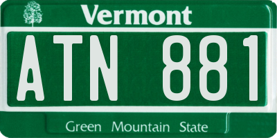 VT license plate ATN881