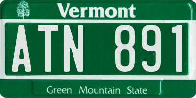 VT license plate ATN891