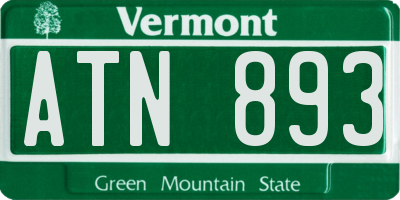 VT license plate ATN893