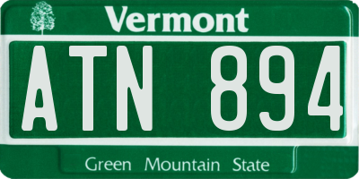 VT license plate ATN894