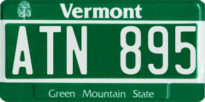 VT license plate ATN895