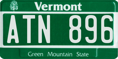 VT license plate ATN896