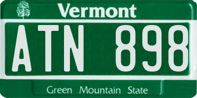 VT license plate ATN898