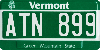 VT license plate ATN899