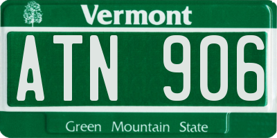VT license plate ATN906
