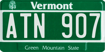 VT license plate ATN907