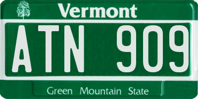 VT license plate ATN909