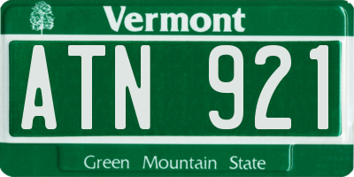 VT license plate ATN921