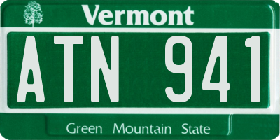 VT license plate ATN941