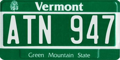 VT license plate ATN947