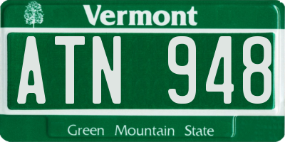 VT license plate ATN948