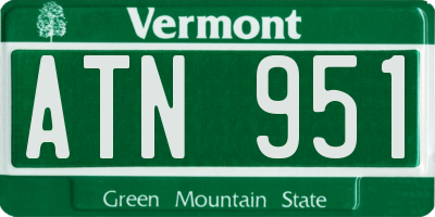 VT license plate ATN951