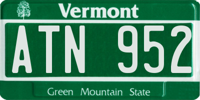 VT license plate ATN952
