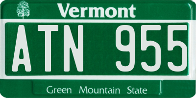 VT license plate ATN955