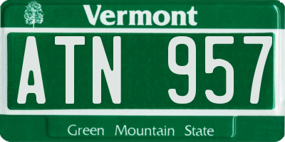 VT license plate ATN957
