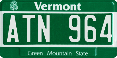 VT license plate ATN964