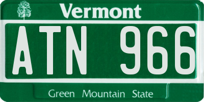 VT license plate ATN966