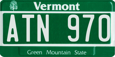 VT license plate ATN970