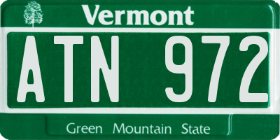 VT license plate ATN972
