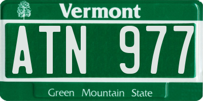 VT license plate ATN977
