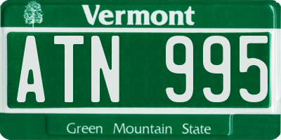 VT license plate ATN995