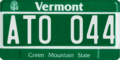 VT license plate ATO044