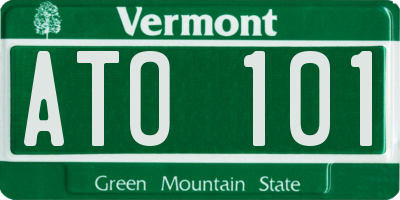 VT license plate ATO101