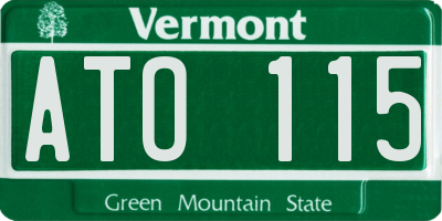 VT license plate ATO115