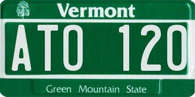 VT license plate ATO120
