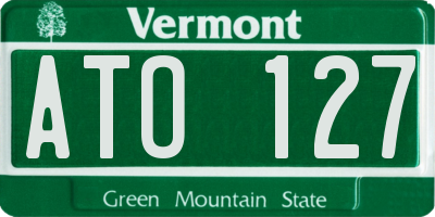 VT license plate ATO127
