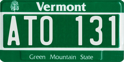 VT license plate ATO131