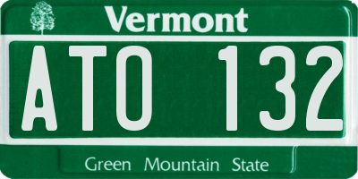 VT license plate ATO132