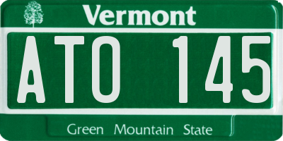 VT license plate ATO145
