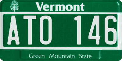 VT license plate ATO146